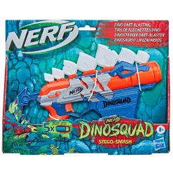 NERF Hasbro dinosquad – stegosmash (blaster con supporto per 4 dardi, design stegosauro spinoso, include 5 dardi elite)><noscript><img width=