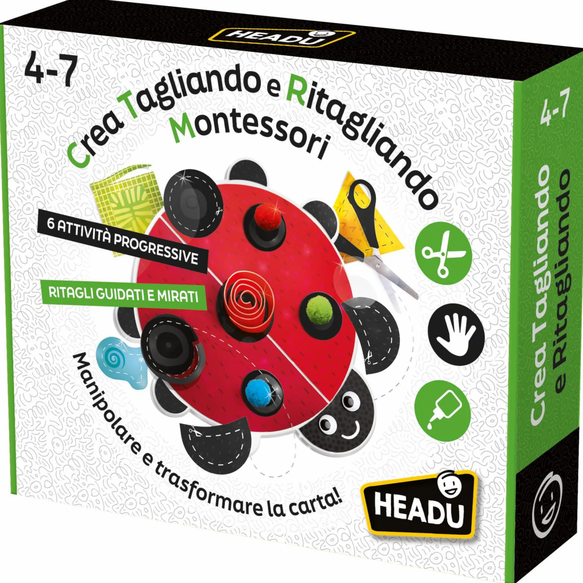 HEADU – crea tagliando e ritagliando montessori> Tagli, Collage, Adesivi
