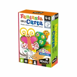 HEADU – fantasia con la carta – ritaglia, attacca e crea simpatici animali> Kit Artistici E Pittura