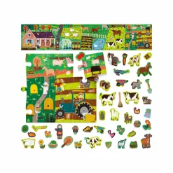 HEADU – puzzle + stickers the farm> Puzzle Per Bambini