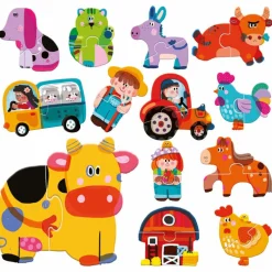 HEADU – touch 2 pieces puzzles farm> Puzzle Per Bambini
