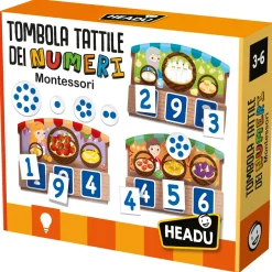 HEADU tombola tattile montessori dei numeri> Primi Apprendimenti
