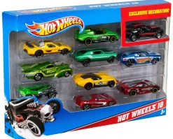 Hot Wheels - confezione da 10 macchinine in scala 1:64, veicoli assortiti con decorazioni mozzafiato, 3+anni><noscript><img width=