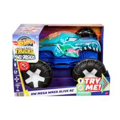 Hot Wheels monster trucks – mega-wrex oversize r/c, truck radiocomandato in scala 1:15 con 3 modalità di gioco, luci e suoni interattivi><noscript><img width=
