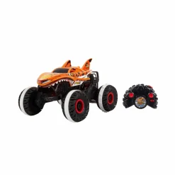 Hot Wheels monster trucks tiger shark l’inarrestabile veicolo radiocomandato, fuoristrada 4×4 radiocomandato, giocattolo per bambini dai 4 anni in su> Garage E Circuiti