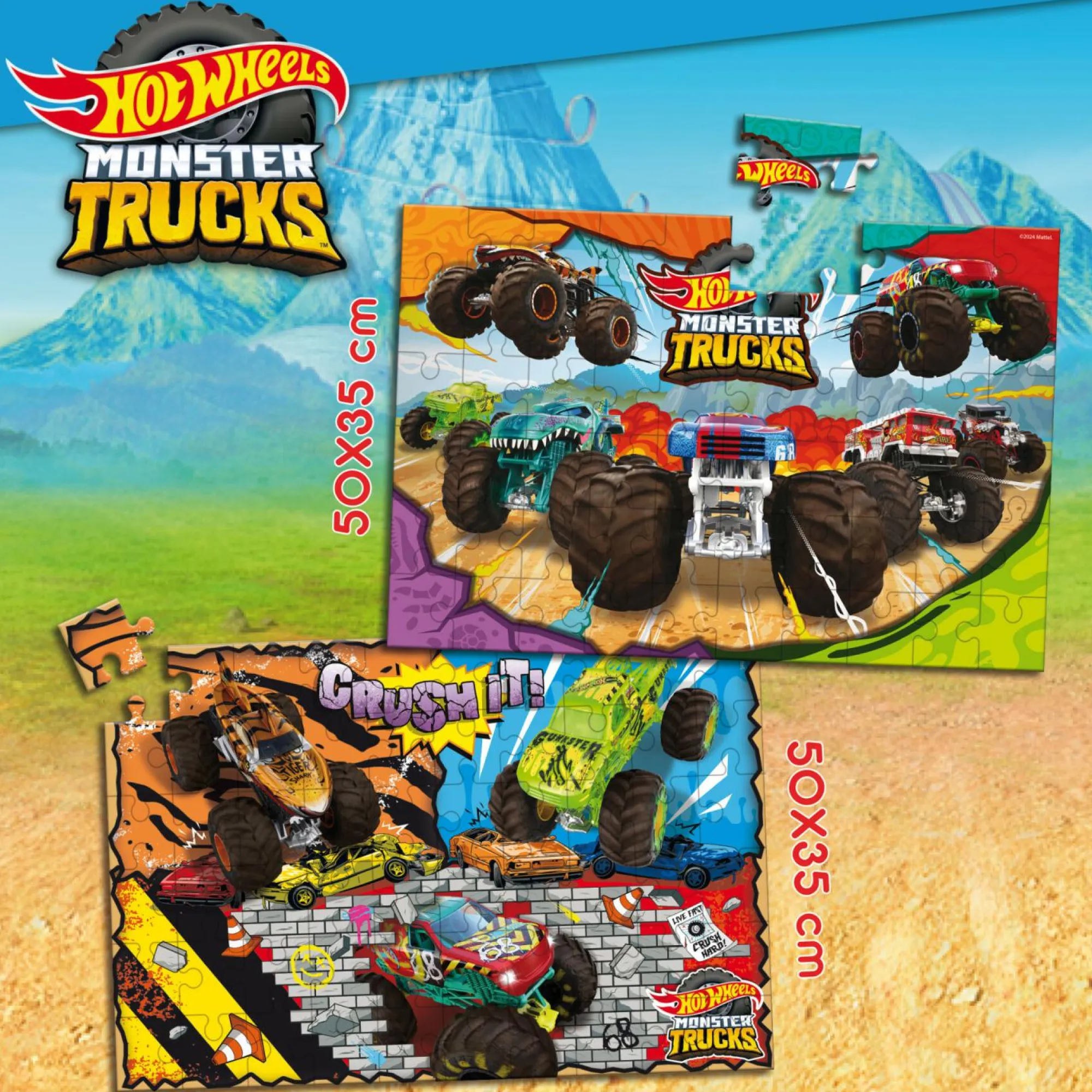 Hot Wheels puzzle maxifloor 2 x 60> Puzzle Per Bambini