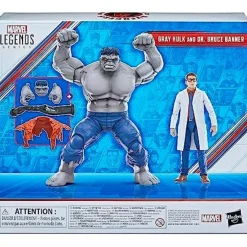 MARVEL Hulk grigio e dr. bruce banner: action figure legends per il 60° anniversario avengers – perfette per collezionisti><noscript><img width=