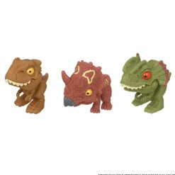Jurassic World – crushivores assortimento, mini dinosauro nascosto nella sabbia e 2 diverse paste da modellare con sorprese incluse> Action Figures