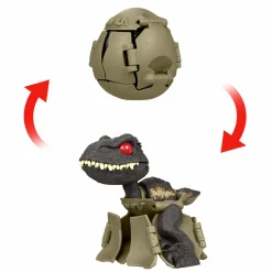 Jurassic World fierce changers – personaggi hidden hatchers, uovo giocattolo 2 in 1 trasformabile in dinosauro> Action Figures