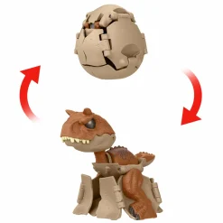 Jurassic World fierce changers – personaggi hidden hatchers, uovo giocattolo 2 in 1 trasformabile in dinosauro> Action Figures
