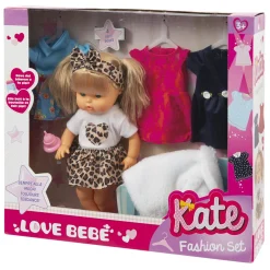 LOVE BEBÈ Kate fashion set – bambola con vestiti> Bambolotti
