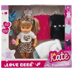 LOVE BEBÈ Kate fashion set – bambola con vestiti><noscript><img width=