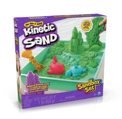KINETIC SAND , playset castelli di sabbi, sabbia cinetica con base di gioco, sabbia magica, sabbia colorata a sorpresa 454gr, 3 formine incluse, giocattoli per bambini e bambine, 3+ anni> Mosaici, Sabbia, Glitter