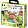 HEADU La mucca come fa montessori.la mia prima fattoria didattica e sonora. designed in italy> Primi Apprendimenti