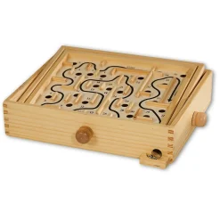 ZIG ZAG Labirinto  in legno di palline in metallo – gioco di abilità e coordinazione per tutte le età –><noscript><img width=