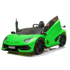 SUN&SPORT Lamborghini aventador svj roadster 12v – auto elettrica per bambini con batteria al litio, telecomando e fari funzionanti> Cavalcabili Elettrici
