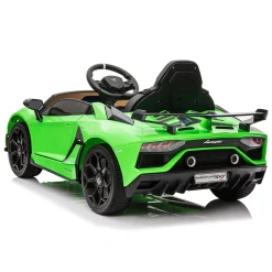 SUN&SPORT Lamborghini aventador svj roadster 12v – auto elettrica per bambini con batteria al litio, telecomando e fari funzionanti><noscript><img width=