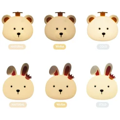 BABY SMILE Lampada da notte – orsetto e coniglietto –><noscript><img width=