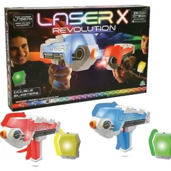 GIOCHI PREZIOSI Laser x revolution blaster – 2 blaster, 2 ricevitori, colore squadra personalizzabile – 90 m raggio – età 6+> Action Figures