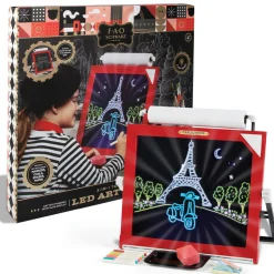 FAO Schwarz Lavagnetta 3 in 1 con led, gessetti e pennarelli> Kit Artistici E Pittura