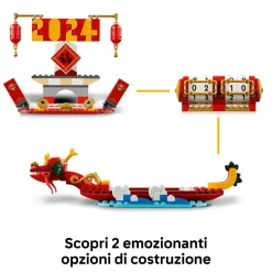 Lego 40678 calendario festivo, giochi creativi per bambini, 2 opzioni di costruzione, regalo per fan delle tradizioni cinesi><noscript><img width=