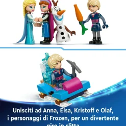 Lego ǀ disney 43244 il palazzo di ghiaccio di elsa, modellino da costruire di castello giocattolo, giochi per bambini 6+> Mattoncini