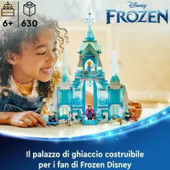 Lego ǀ disney 43244 il palazzo di ghiaccio di elsa, modellino da costruire di castello giocattolo, giochi per bambini 6+><noscript><img width=
