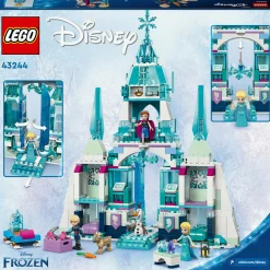 Lego ǀ disney 43244 il palazzo di ghiaccio di elsa, modellino da costruire di castello giocattolo, giochi per bambini 6+><noscript><img width=