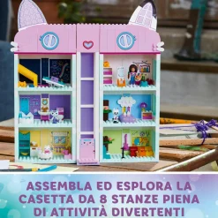 Lego 10788 la casa delle bambole di gabby, casa giocattolo a 4 piani e 8 stanze con i personaggi di gabby, regalo bambini 4+> Mattoncini