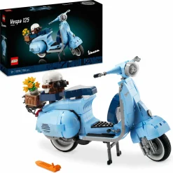 Lego 10298 vespa 125, set in mattoncini, modellismo adulti, replica piaggio anni 60, idea regalo creativa, hobby rilassante> Costruzioni Per Adulti|Mattoncini
