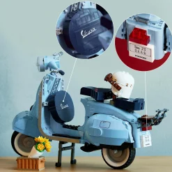 Lego 10298 vespa 125, set in mattoncini, modellismo adulti, replica piaggio anni 60, idea regalo creativa, hobby rilassante><noscript><img width=