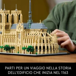 Lego architecture 21061 notre-dame de paris, kit modellismo per adulti di monumento da collezione, regalo per mamma o papà><noscript><img width=