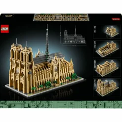 Lego architecture 21061 notre-dame de paris, kit modellismo per adulti di monumento da collezione, regalo per mamma o papà><noscript><img width=