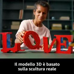 LEGO Art 31214 love, modellino da costruire scultura pop di robert indiana, hobby creativo per adulti, regalo donna o uomo><noscript><img width=