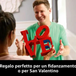 LEGO Art 31214 love, modellino da costruire scultura pop di robert indiana, hobby creativo per adulti, regalo donna o uomo><noscript><img width=