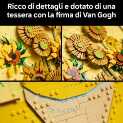 LEGO Art 31215 van gogh girasoli – quadro 3d da costruire, regalo adulti><noscript><img width=