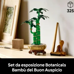 LEGO ICONS Lego botanicals 10344 bambù del buon auspicio, pianta artificiale da arredamento con vaso finto, regalo donna, uomo e adulti> Costruzioni Per Adulti|Mattoncini