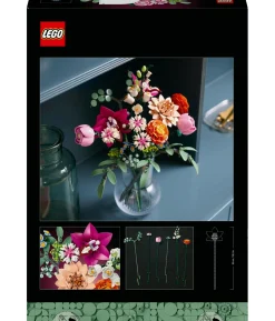 LEGO ICONS Lego botanicals 10342 bouquet di fiori rosa, kit modellismo adulti, decorazioni casa con piante finte, idea regalo donna o uomo><noscript><img width=