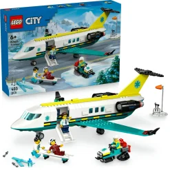 Lego city 60465 aereo ambulanza: 4 minifigure, gatto neve 6+> Mattoncini