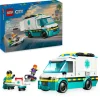 LEGO CITY 60451 ambulanza di emergenza giocattolo con 2 minifigure, giochi educativi bambini 5+, regalo per l’apprendimento> Mattoncini