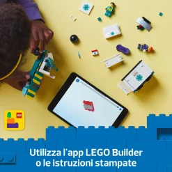 LEGO CITY 60451 ambulanza di emergenza giocattolo con 2 minifigure, giochi educativi bambini 5+, regalo per l’apprendimento><noscript><img width=