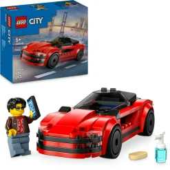 LEGO CITY 60448 auto sportiva rossa – macchina giocattolo, giochi educativi per bambini 5+, regalo con minifigure e accessori> Mattoncini