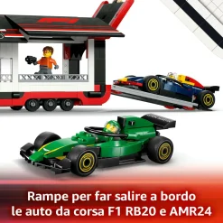 LEGO CITY 60445 autotrasportatore f1 con monoposto rb20 e amr24 f1 – camion giocattolo con 2 modelli di auto e 5 minifigure><noscript><img width=