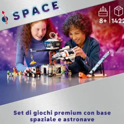 Lego city 60434 base spaziale e piattaforma di lancio, gioco per bambini 8+ con gru giocattolo, astronave, rover e 6 minifigure> Costruzioni Per Adulti|Mattoncini