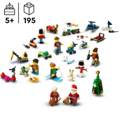 Lego city 60436 calendario dell’avvento 2024, giocattolo per il natale, giochi creativi per bambini 5+ con 24 sorprese regalo> Mattoncini