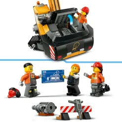 Lego city 60420 escavatore da cantiere giallo, giochi creativi per bambini 8+, veicolo giocattolo da cantiere e 3 minifigure> Mattoncini