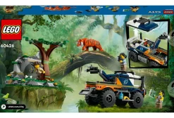 Lego city 60426 fuoristrada dell’esploratore della giungla, camion giocattolo con minifigure e tigre, giochi per bambini 6+><noscript><img width=