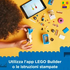 LEGO CITY 60452 furgone delle ciambelle giocattolo con 2 minifigure, giochi bambini 5+, veicolo con stand gastronomico mobile><noscript><img width=
