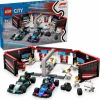 LEGO CITY 60444 garage con monoposto mercedes-amg e alpine f1, auto da corsa giocattolo con 6 minifigure, regalo bambini 7+> Mattoncini