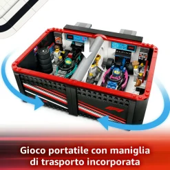 LEGO CITY 60444 garage con monoposto mercedes-amg e alpine f1, auto da corsa giocattolo con 6 minifigure, regalo bambini 7+><noscript><img width=